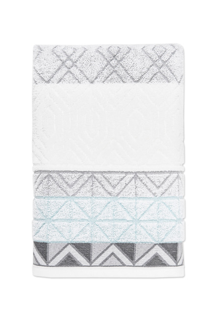 Karsten Towels Mateo White with Grey