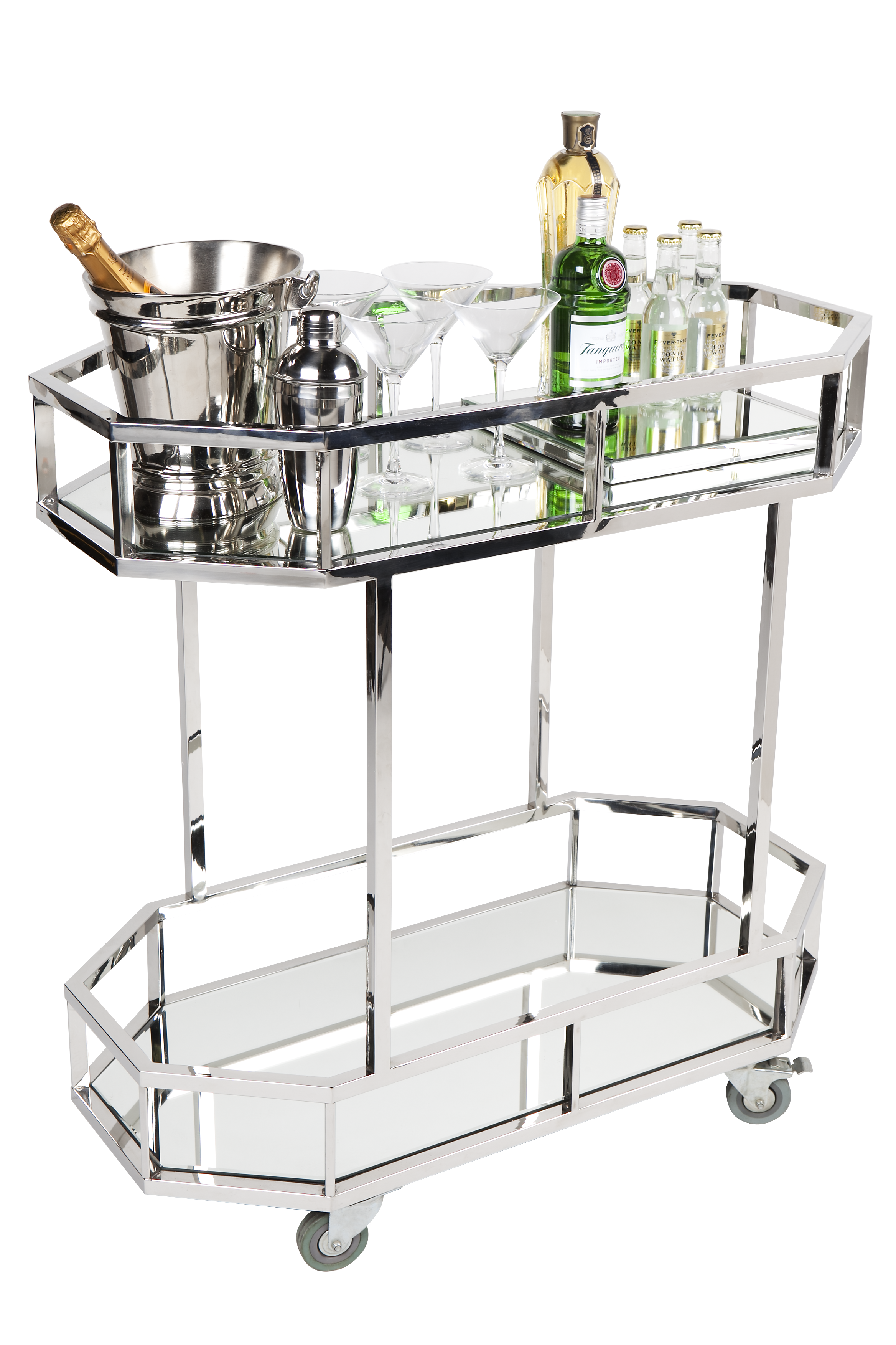 Brooklyn Drinks Trolley Silver