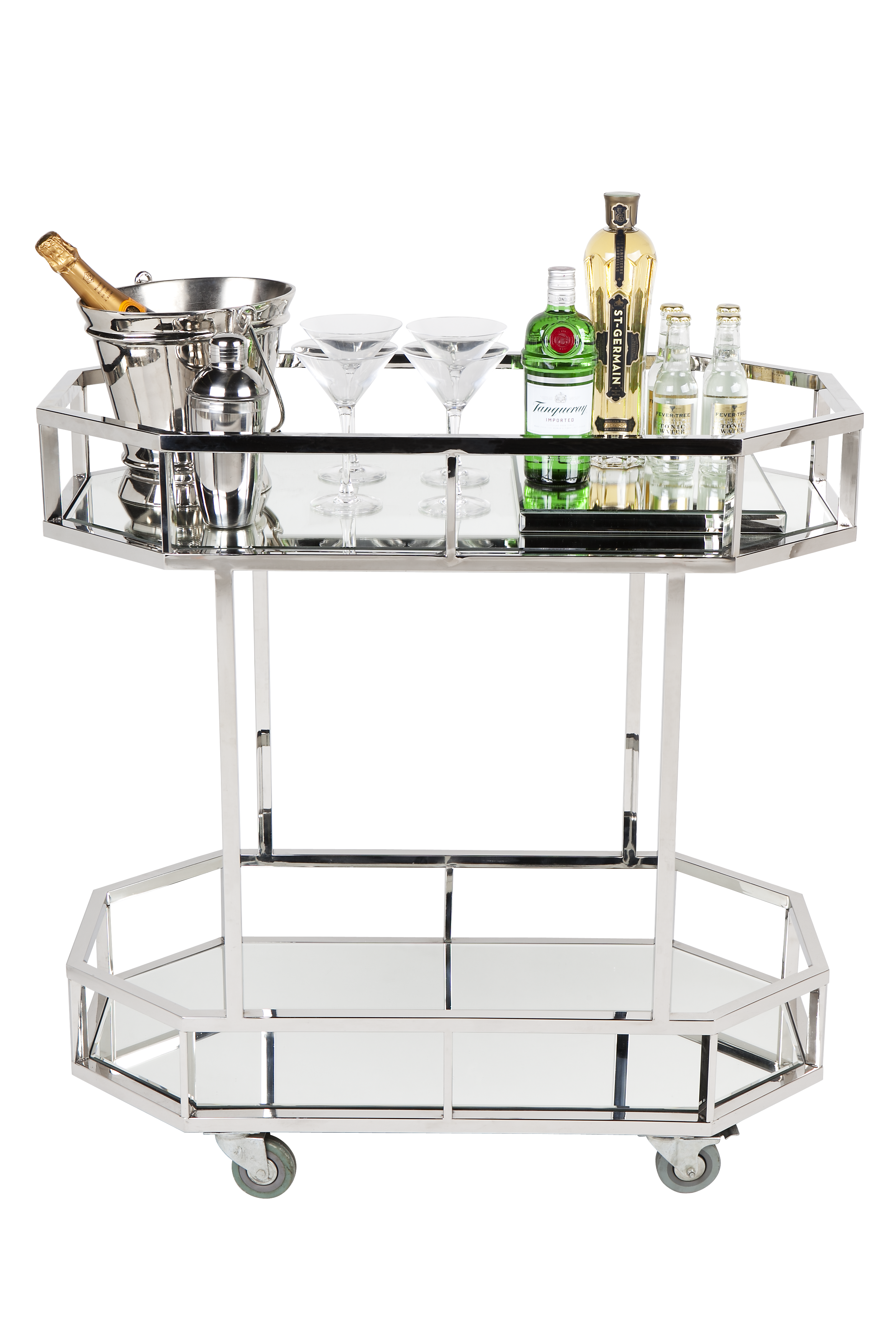 Brooklyn Drinks Trolley Silver