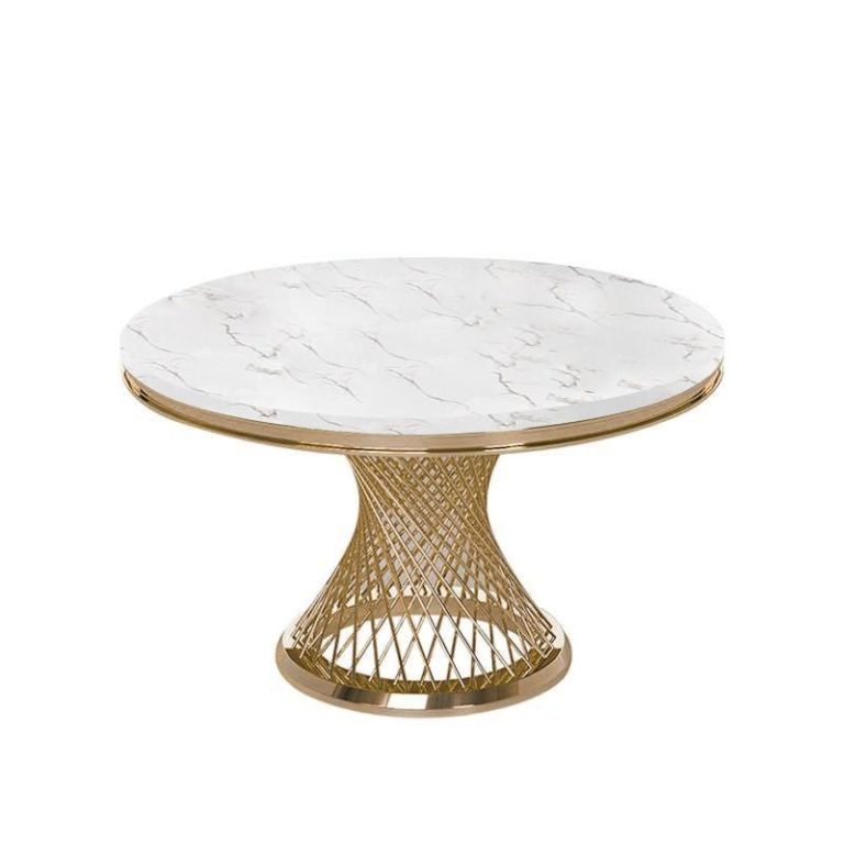 Dupont Round Gold Dining Table