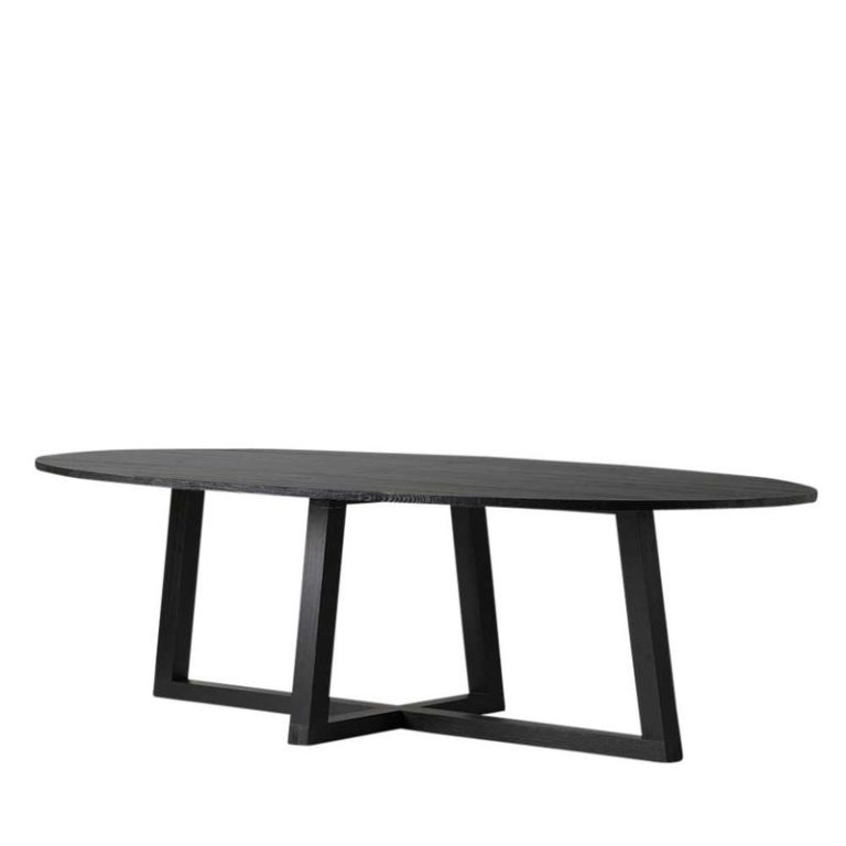 BLACK OVAL TABLE