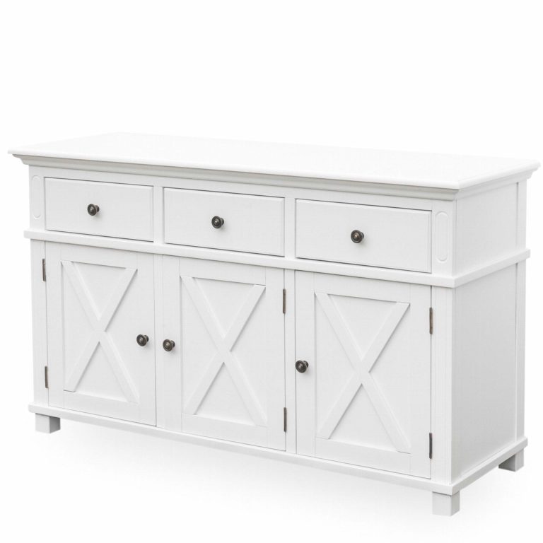 SORRENTO WHITE 3 DRAWER BUFFET