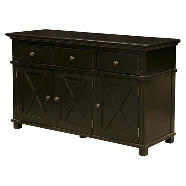 SORRENTO BLACK 3 DRAWER BUFFET