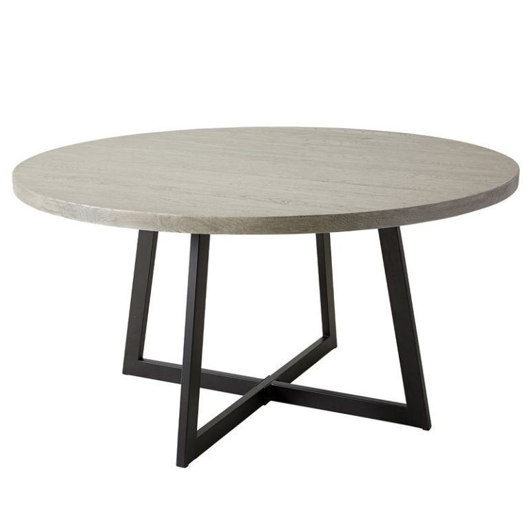 ESTER GREY WASH/BLACK LEGS ASH TABLE